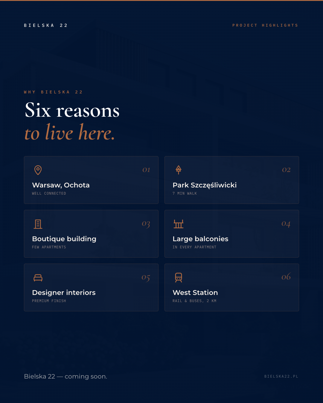 Bielska 22 highlights infographic
